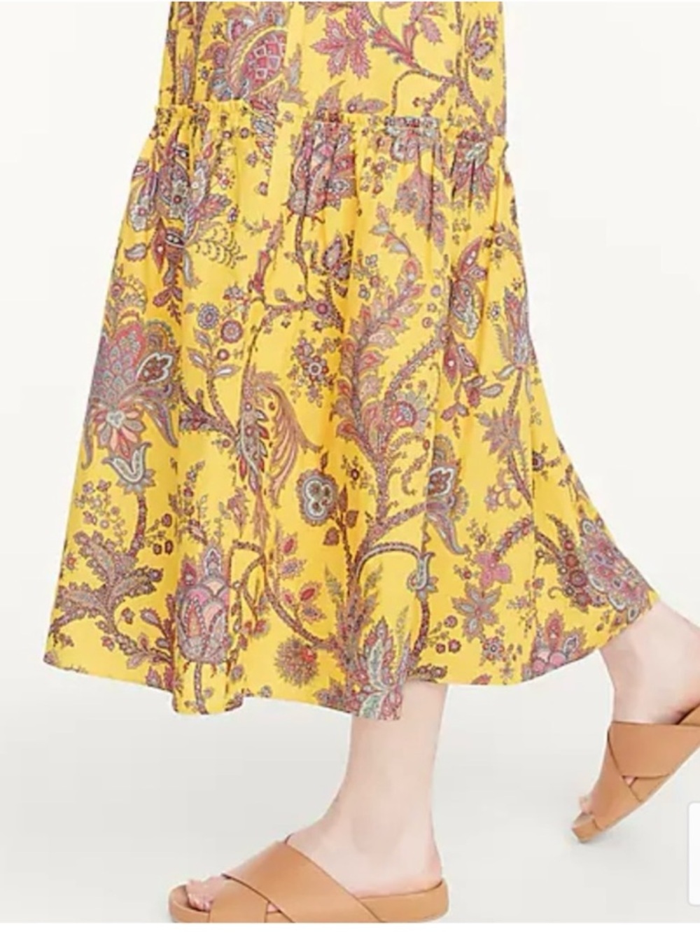 J. Crew Collection tiered cotton poplin dress in Ratti® golden paisley Small - Picture 3 of 10